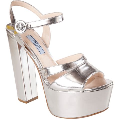 prada silver monk shoes|prada silver platform sandals.